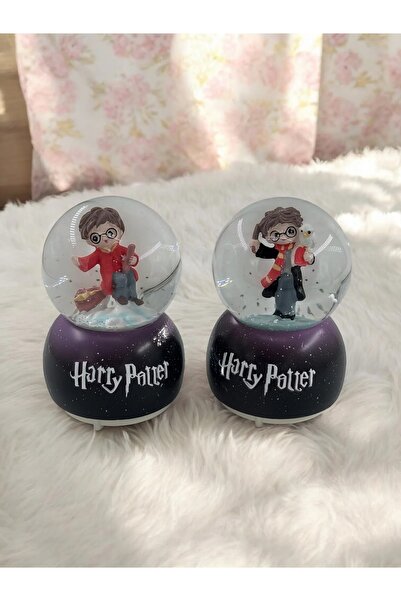 MOBGİFT Harry Potter Model 2'Li Mini Boy Kar Küresi(Süpürgeli ve Baykuşlu)