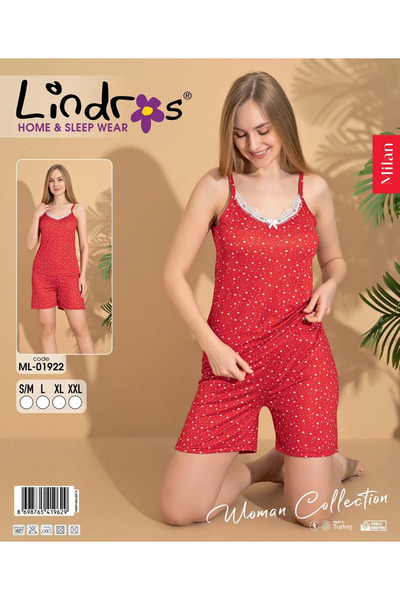 lindros ML-01922 Γυναικείο Σετ Σορτς με Κορδόνια