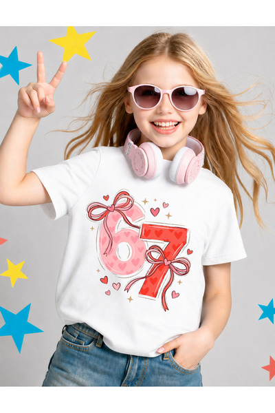 STİL-X ШЕСТ СЕДЕМ ПЕЧАТЕНА МОМИЧЕШКА ТЕНИСКА, 67 ДИЗАЙН