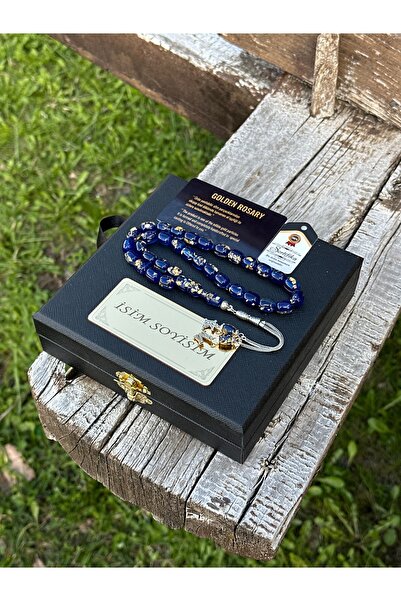 TESBİHSARAYI ALTINLI TESBİH-HARF KOMBİNLİ- ALTIN PARÇACIKLI - GOLDEN ROSARY-D...