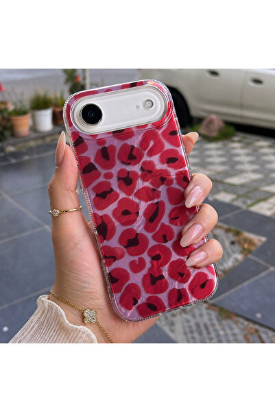 EDELFU iPhone 17 AiR uyumlu - Aurora Leoparlı Kapak Parlak Yanları Kalın Koru...