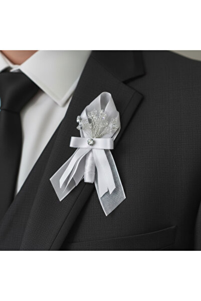 BTRENDY El Yapımı Damat Yaka Çiçeği,Yaka İğnesi Şık Aksesuar