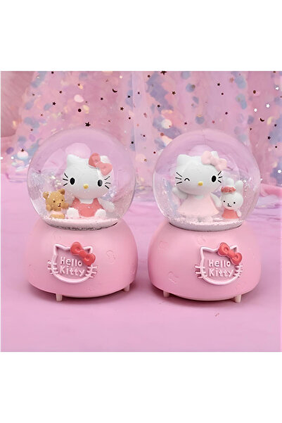 mikudesign Hello Kitty Işıklı Müzikli Kar Küresi Orta Boy Model 4