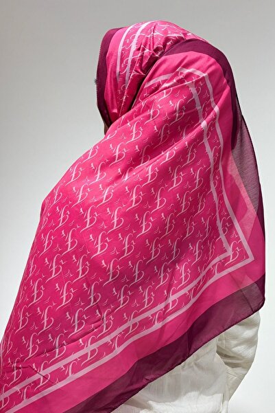 Firuze scarf شال ناعم بنمط فيروزي ولون وردي