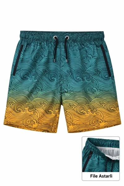 Veraura Lifestyle Men's Swim Shorts with Zipper Pockets and Mesh Lining Quick...
