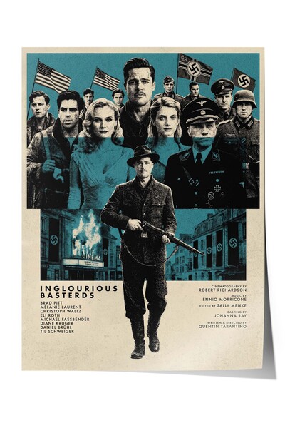 Postifull Αφίσα της ταινίας Inglourious Basterds, Αφίσες ζωγραφικής ταινιών κ...