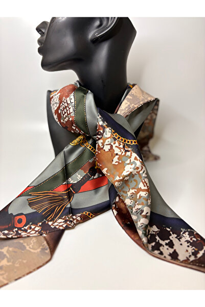 BHR AKSESUAR Τετράγωνο μονόπλευρο φουλάρι με σχέδια (90x90 εκ.)