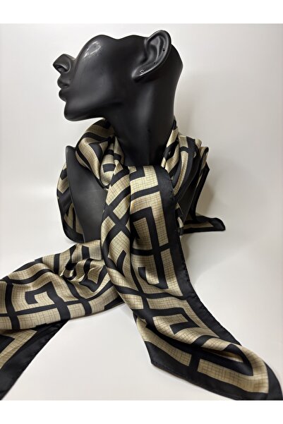 BHR AKSESUAR Τετράγωνο φουλάρι διπλής όψης με σχέδια (90x90 εκ.)