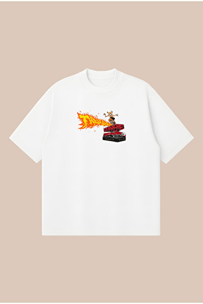 PURE POWER Supreme x Trasher Boxy Fit Oversize Unisex 100% Βαμβακερό Μπλουζάκ...