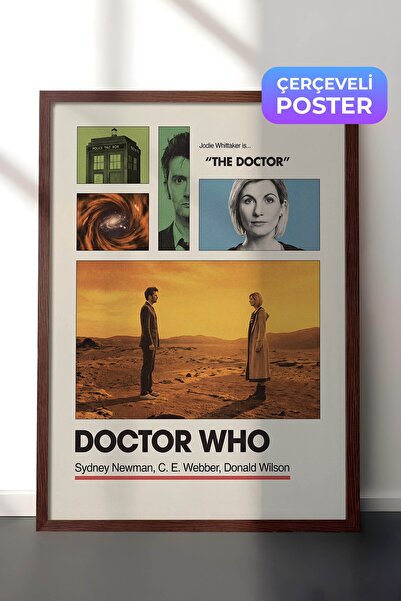 Postifull Doctor Who Kahverengi Çerçeveli Poster, Sinema ve Dizi Tablo, Film ...