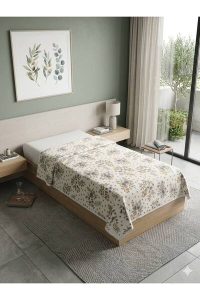 ŞENER HOME Μοτίβο μαργαρίτας τυπωμένο 150x240 cm Μονό μονό πικέ