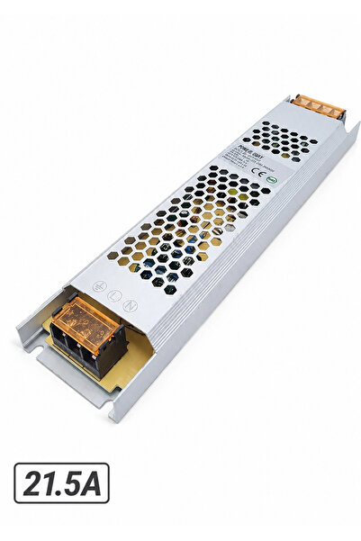 jetucuzal 12V 21.5A Amper 250W Metal Güvenlik Kamera Şerit Led Adaptör Trafo