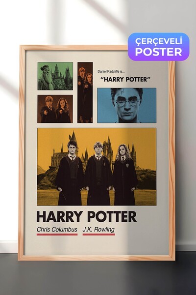 Postifull Harry Potter Ahşap Çerçeveli Poster, Sinema ve Dizi Tablo, Film Diz...