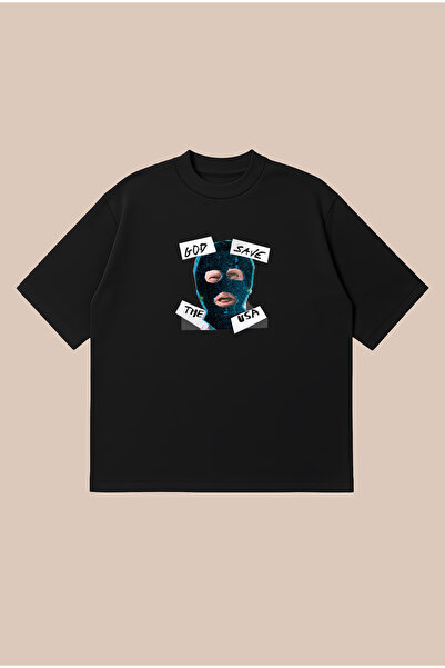 PURE POWER Supreme Save USA Boxy Fit Oversize Unisex 100% Βαμβακερό Μπλουζάκι...