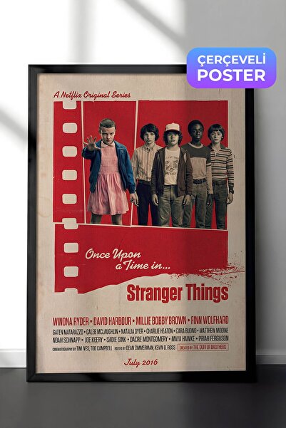 Postifull Stranger Things Siyah Çerçeveli Poster, Sinema ve Dizi Tablo, Film ...