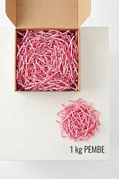 ASL ArtPaper 1000 Gr (1 kg) Pembe Zigzag Kırpık Kağıt - Kutu İçi Süsleme ve D...