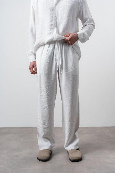 Respire Ανδρικό παντελόνι RS Modal Baggy σε λευκό χρώμα