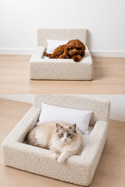 Dizanor SoftNest 3in1 Modüler Köpek Yatağı– Ortası Bombeli, Sünger Dolgulu, Anti - Slip Tabanlı ve Yastıklı Konfor Seti