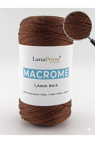 Lanaprime Νήμα πλεξίματος μακραμέ (1,4 χιλιοστά) 230 μέτρα. Σακούλα Σχοινί 20...