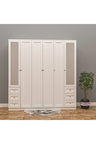 marangozhaneden Makses 6 Kapılı Gardrop Mdf