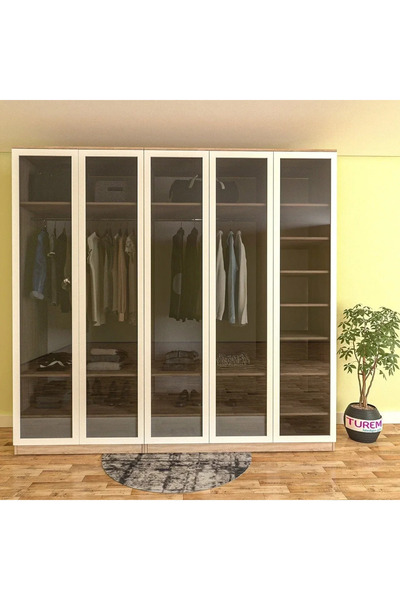 marangozhaneden Jessica 5 Kapılı Reflekte Gardırop Mdf