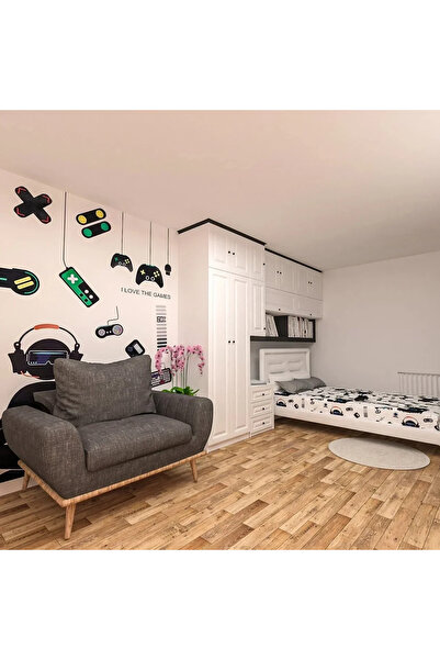 marangozhaneden Grey Yatak Üstü Gardırop Mdf