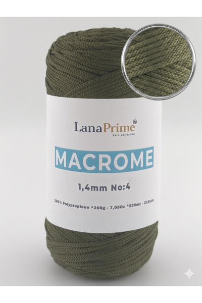 Lanaprime Νήμα πλεξίματος μακραμέ (1,4 χιλιοστά) 230 μέτρα. Σακούλα Σχοινί 20...