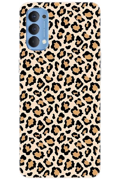 Ceppare Oppo Reno 4 (CPH2113) Uyumlu Kılıf Desen Baskılı Silikon Leopar Desen...
