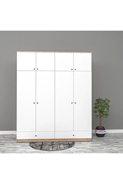 marangozhaneden Home 8 Kapaklı 2 Çekmeceli Yüklük Dolap Mdf