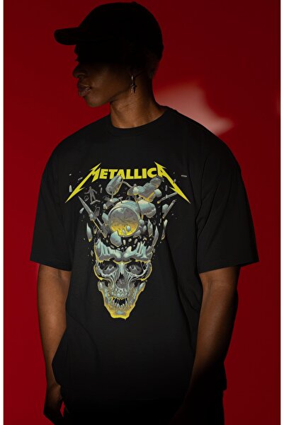 SEVBANO Μπλουζάκι Unisex Oversize με στάμπα στο μπροστινό μέρος της μπάντας M...