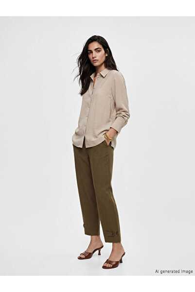 LC Waikiki YK PLUS Γυναικείο Παντελόνι με Ελαστική Μέση και Κανονική Εφαρμογή