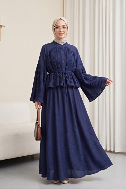 HİJABAYA Σετ Ζακάρ Γκοφρέ με πλισέ φούστα και κορδόνια