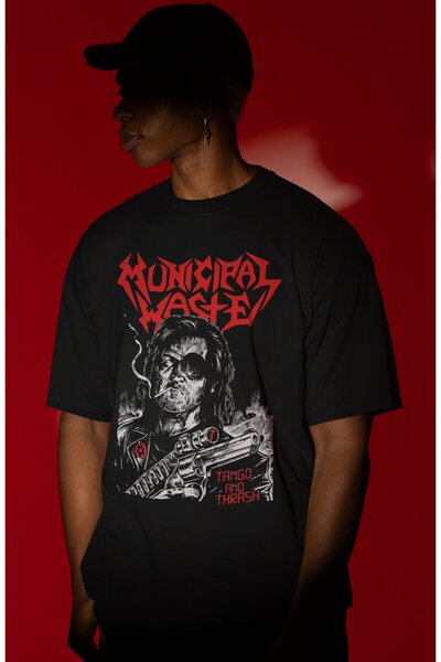 SEVBANO Municipal Waste Rock Metal Music Band Pre-Printed Unisex Oversize T-S...