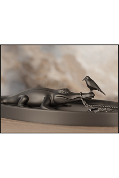 KOÇER AWM Special Design Crocodile Decorative Desktop Organizer Bowl, Ring, N...