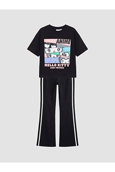 LC Waikiki LCW Kids Hello Kitty Σετ για κορίτσια με στάμπα και απαλή υφή