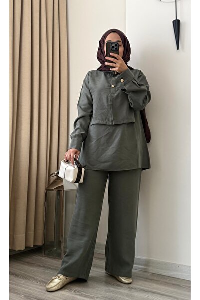 MERİÇ BOUTİQUE Noble Soft Tensel Comfortable Fit 2-Piece Set