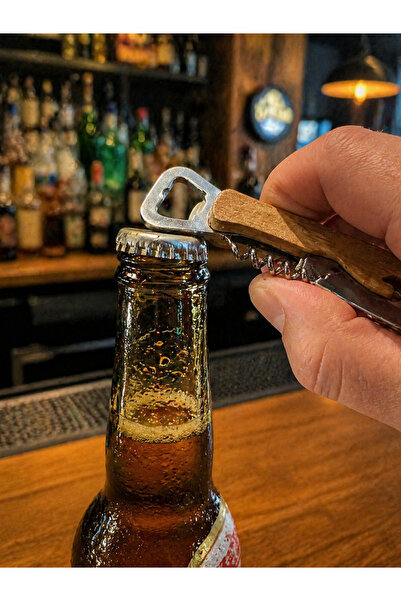 Kuzey Tacı Επαγγελματικό ανοιχτήρι κρασιού και αναψυκτικών 3 σε 1 με ξύλινο σ...