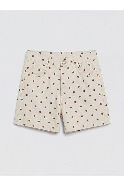 LC Waikiki LCW Kids Puantiyeli Kız Çocuk Gabardin Şort