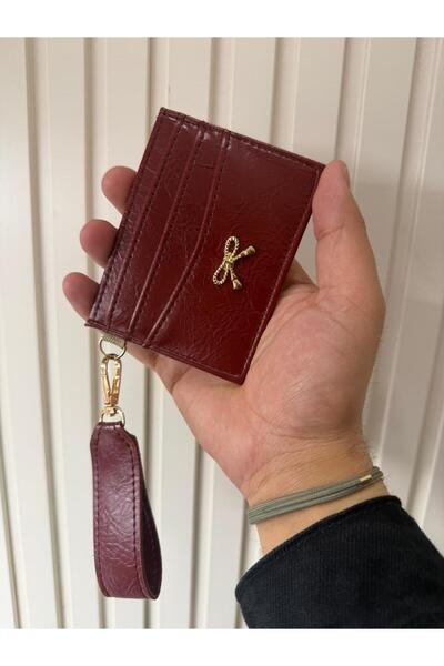 KIRASE Γυναικεία θήκη καρτών με λεπτομέρεια φιόγκου, τμήμα για χρήματα στη μέ...