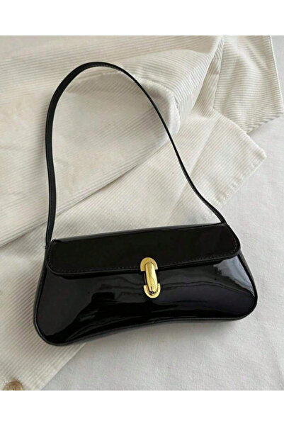 Rivina Liva Rugan Kadın Vintage Gold Tokalı Retro Model El ve Omuz Çantası