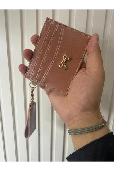 KIRASE Γυναικεία θήκη καρτών με λεπτομέρεια φιόγκου, τμήμα για χρήματα στη μέ...