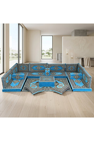 FEYZA DECOR HOME Saraylı Şark Köşesi 18 Parça Minder Takımı – 10 cm Kalınlık ...