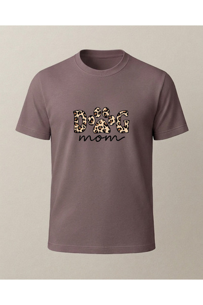Ebiidesign Dog Mom Printed Paw Print Mom T-Shirt