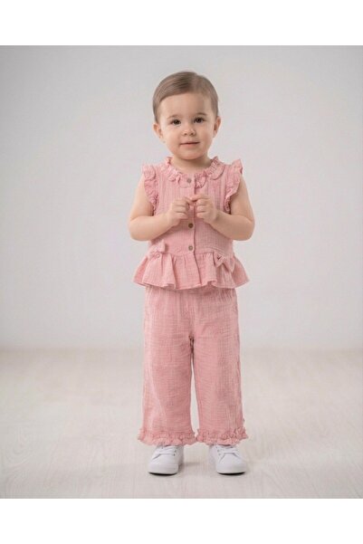 VOY KİDS Κοριτσίστικο καλοκαιρινό σετ 2-3-4-5-6 ετών, πουκάμισο και παντελόνι...