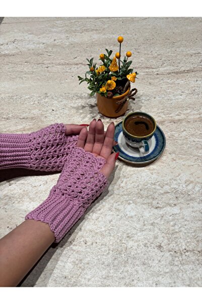 örgü قفازات مصنوعة يدويًا بدون أصابع/ تصميم أنيق مخرم/ قفازات نسائية شتوية