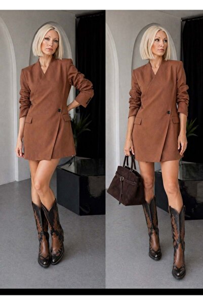 ibeeka Πολυτελής Συλλογή Ιταλικής Κοπής Διπλό Σακάκι - Σετ Φούστας