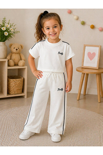 SANTRALBEBE Κοριτσίστικο Σετ Φόρμας με Ρίγες στα Πλαϊνά