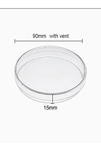 3K Plastik Petri Kutusu Kapaklı Steril Değil 90x15 mm 1 ADET