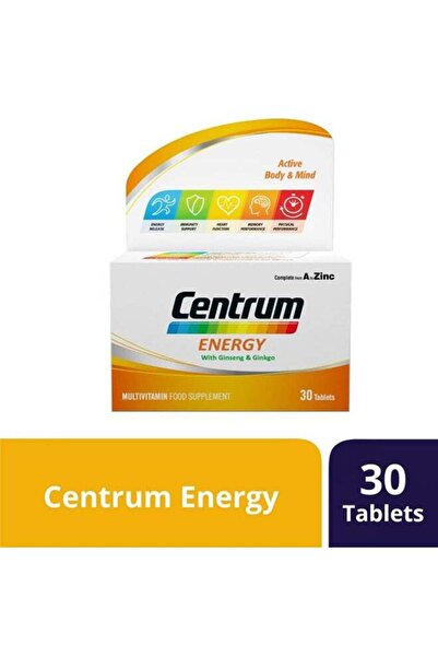 Centrum مكمل غذائي متعدد الفيتامينات للطاقة - 30 قرصًا
