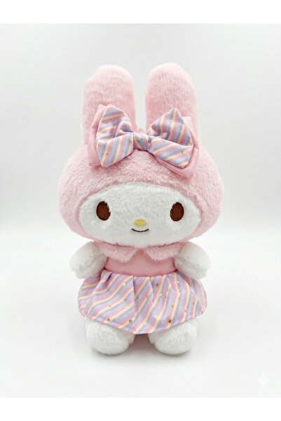 Generic 8-Inches Pink Bunny Plush Toy Cute Soft Doll Bow Cartoon Stuffed Toy ...